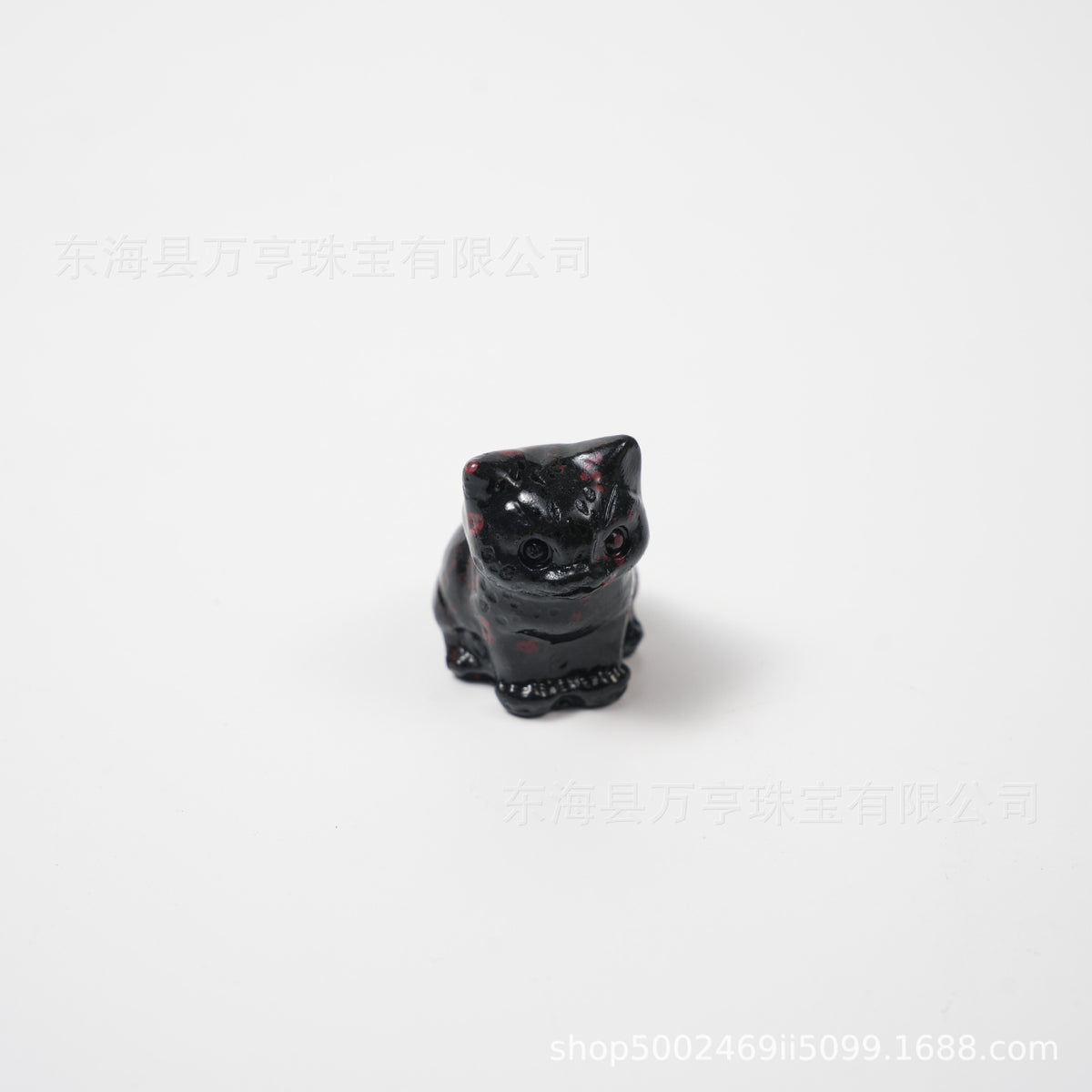 水晶小坐猫天然原石猫咪雕刻件招财猫摆件小猫装饰Crystal Kitten