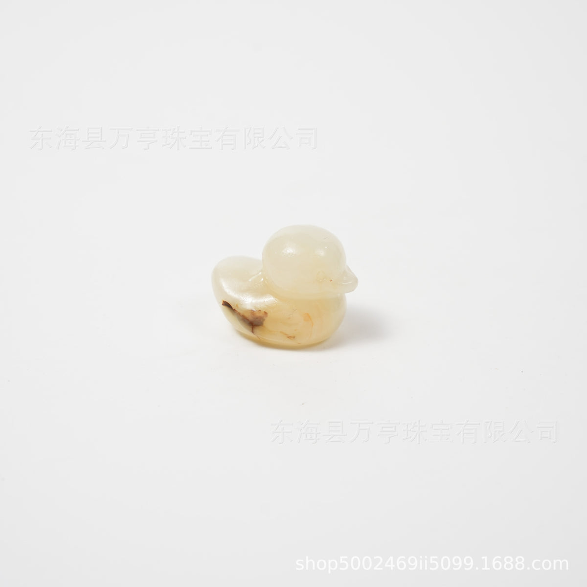 25mm水晶鸭子雕刻件天然水晶原石半宝石动物矿标批发Crystal Duck