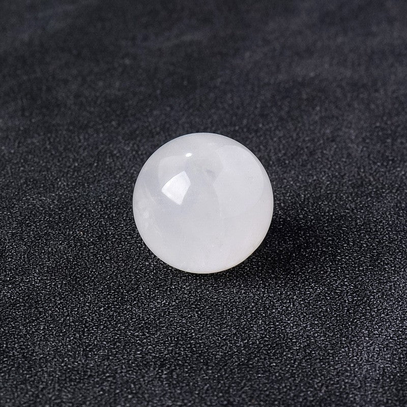 天然水晶黄白粉水晶球无孔圆珠diy饰品配件散珠风水球家居摆件2cm