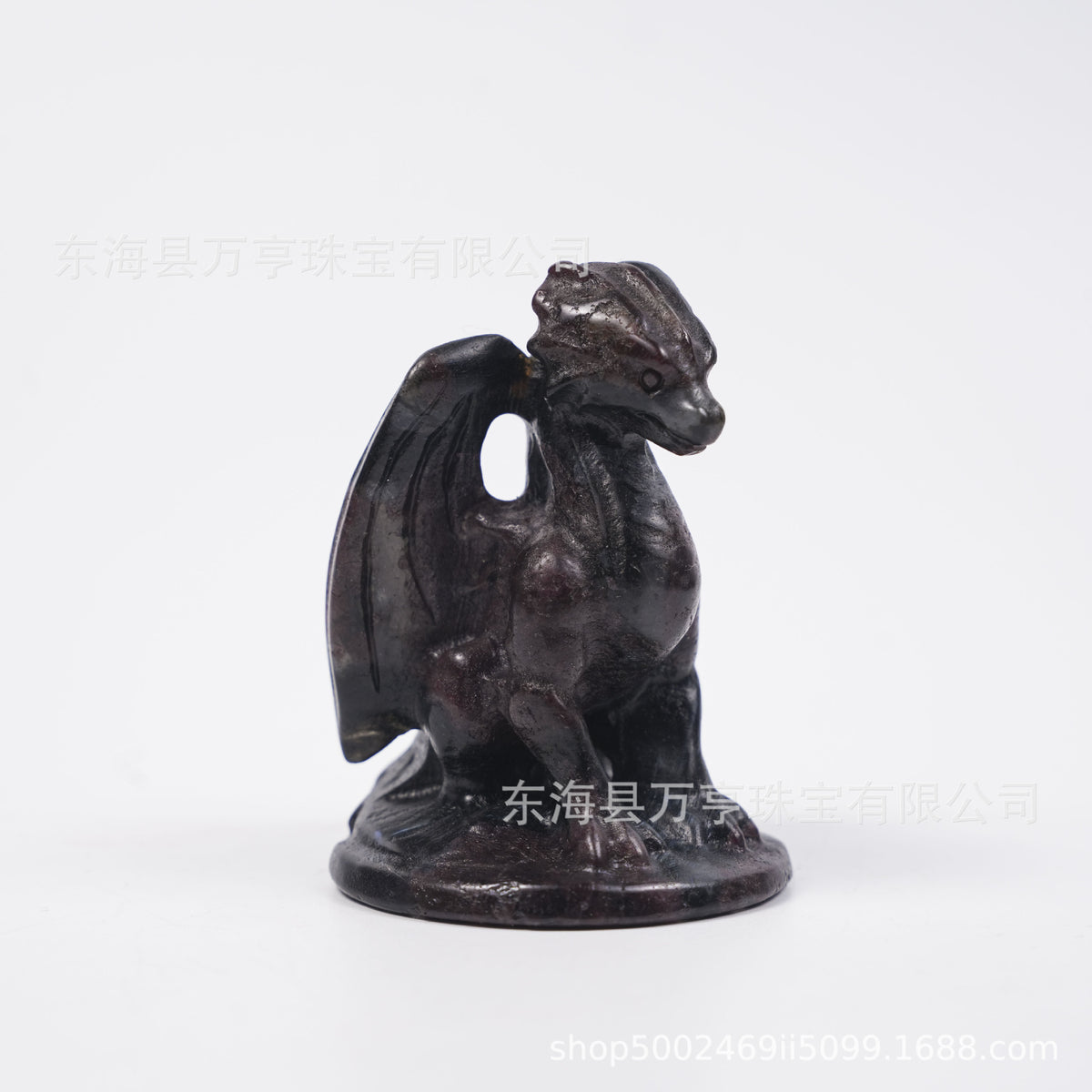 跨境西方龙雕刻件天然水晶摆件十二生肖龙工艺品办公家具摆件批发