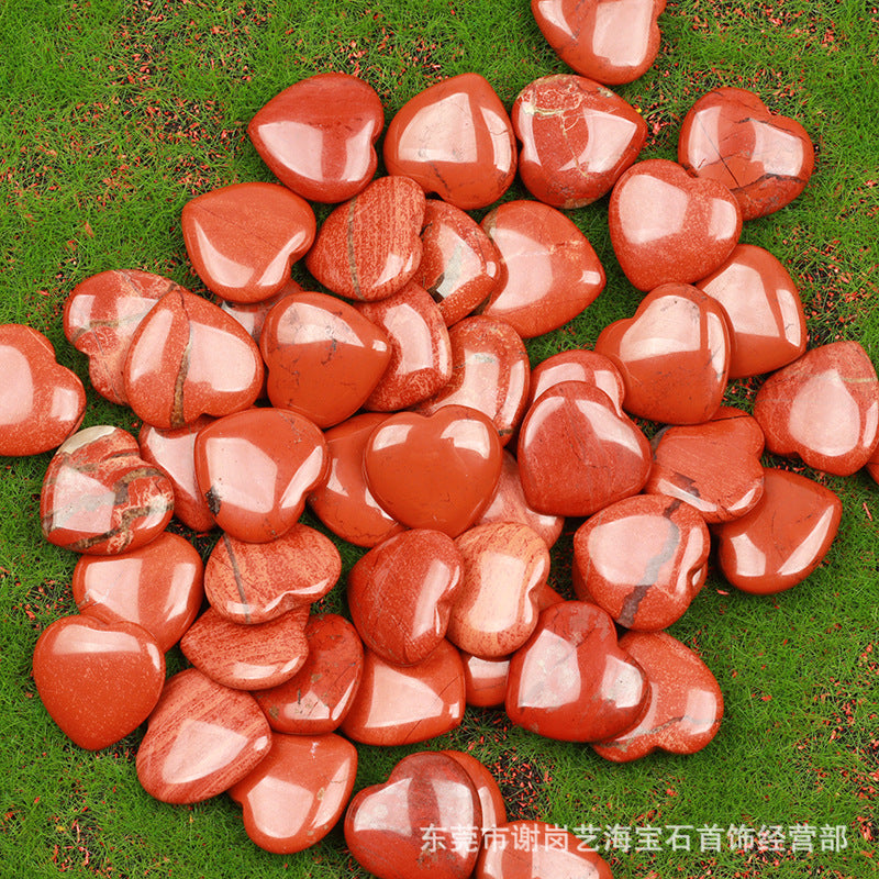 跨境爆款天然水晶 20mm心形爱心天然石摆件宝石批发水晶奇石饰品