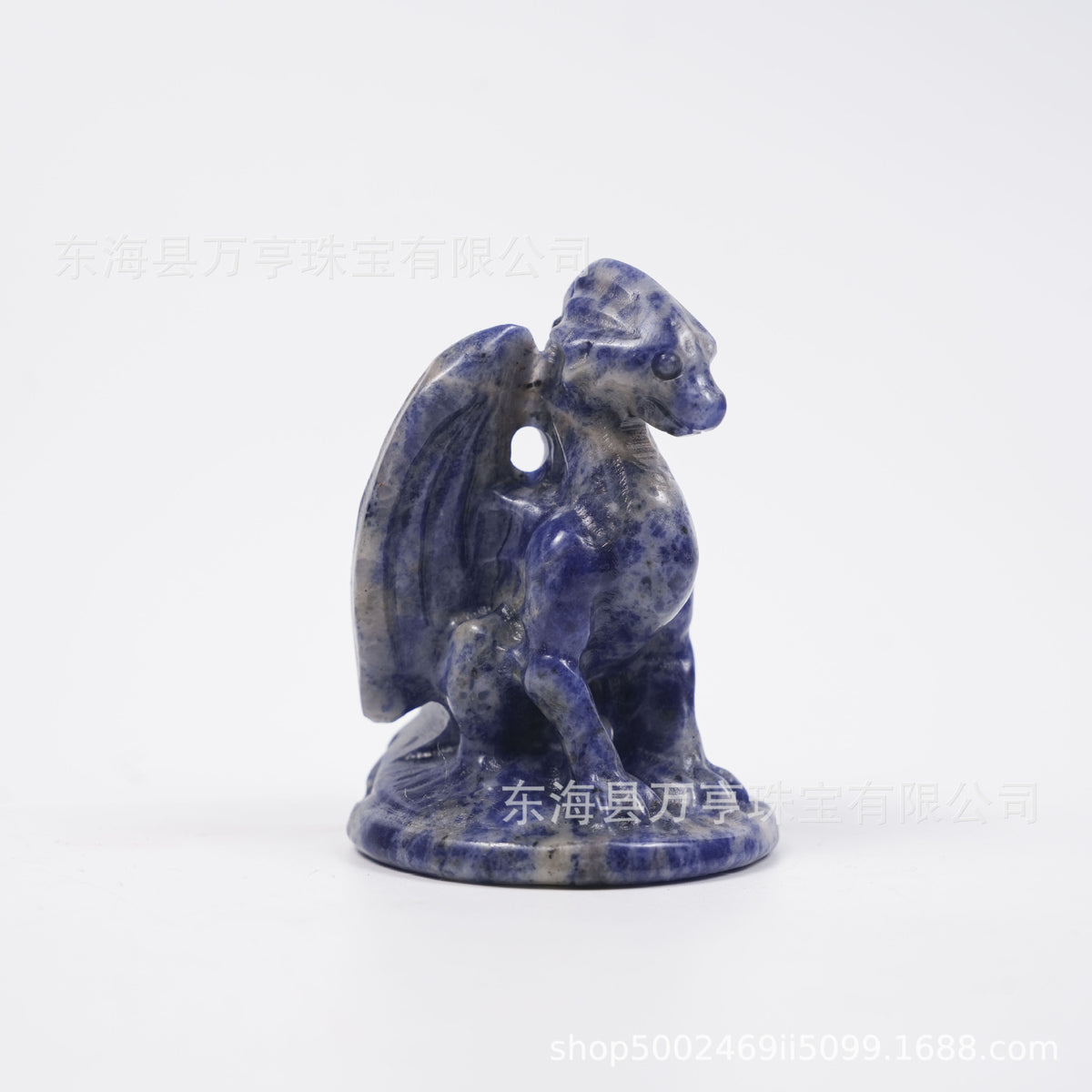 跨境西方龙雕刻件天然水晶摆件十二生肖龙工艺品办公家具摆件批发
