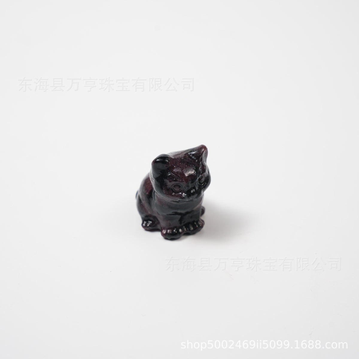 水晶小坐猫天然原石猫咪雕刻件招财猫摆件小猫装饰Crystal Kitten