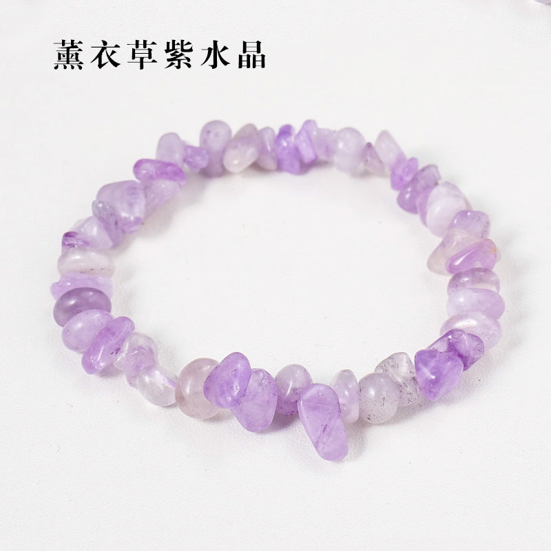 亚马逊热销水晶碎石手串手镯欧美跨境七彩碎石不规则手链饰品批发