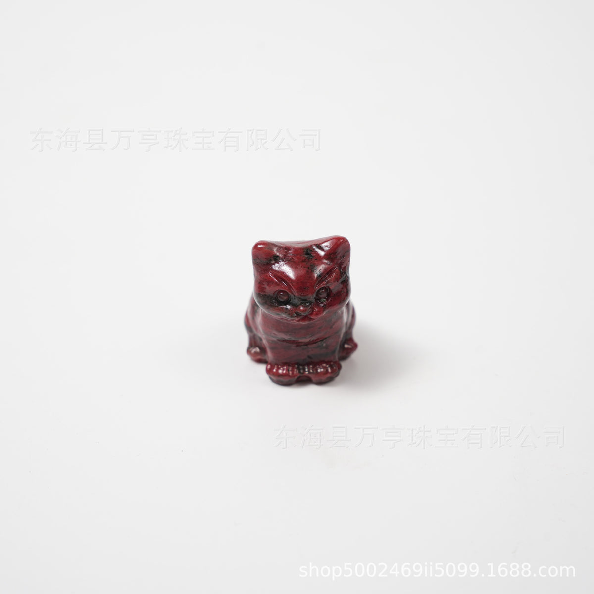 水晶小坐猫天然原石猫咪雕刻件招财猫摆件小猫装饰Crystal Kitten