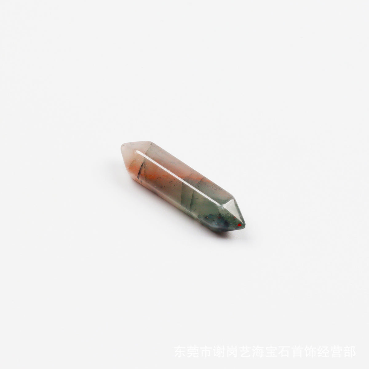 厂家直销天然水晶双尖六角柱 玉石裸石打磨吊坠小饰品配件