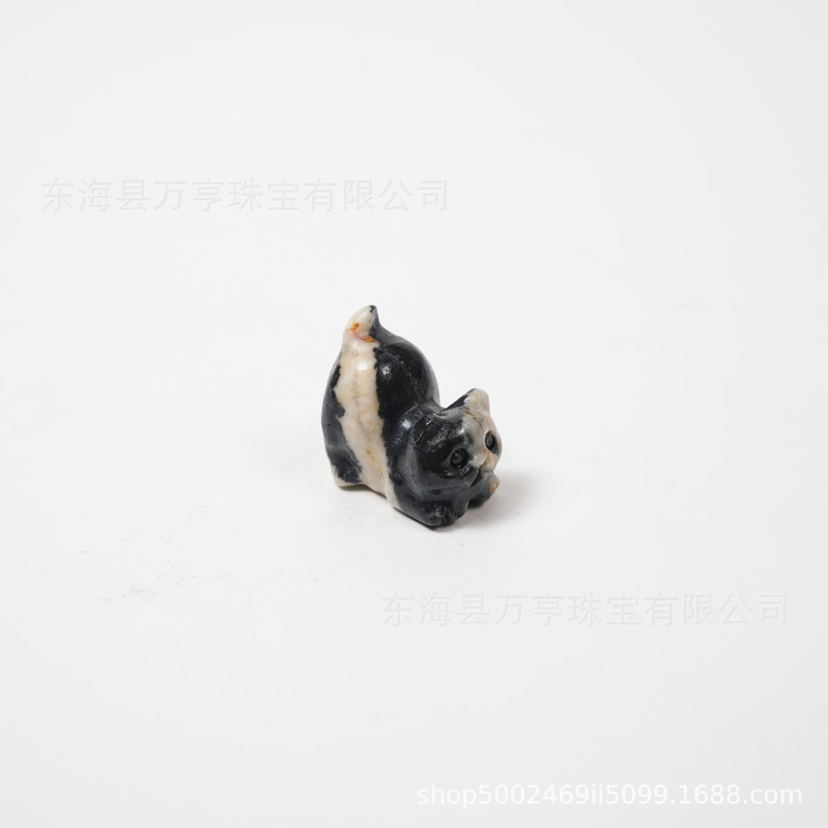 Crystal Kitten水晶翘尾猫天然原石猫咪雕刻件招财猫摆件小猫装饰