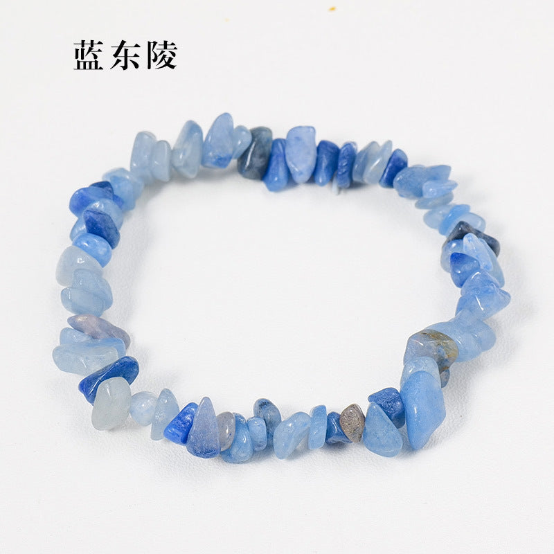 亚马逊热销水晶碎石手串手镯欧美跨境七彩碎石不规则手链饰品批发