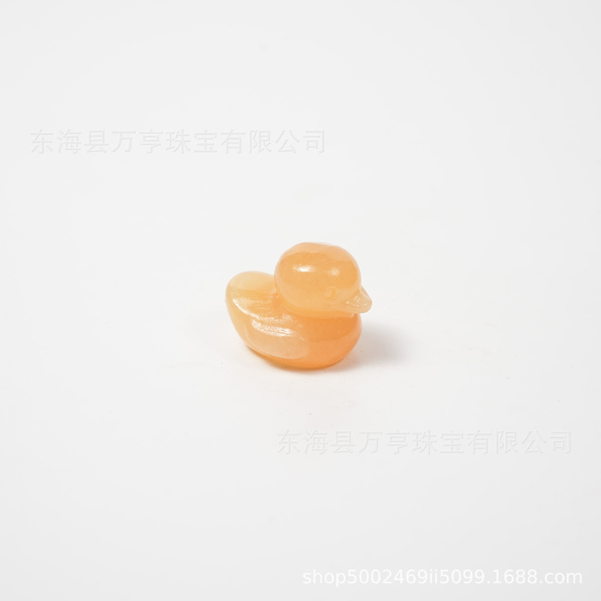 25mm水晶鸭子雕刻件天然水晶原石半宝石动物矿标批发Crystal Duck
