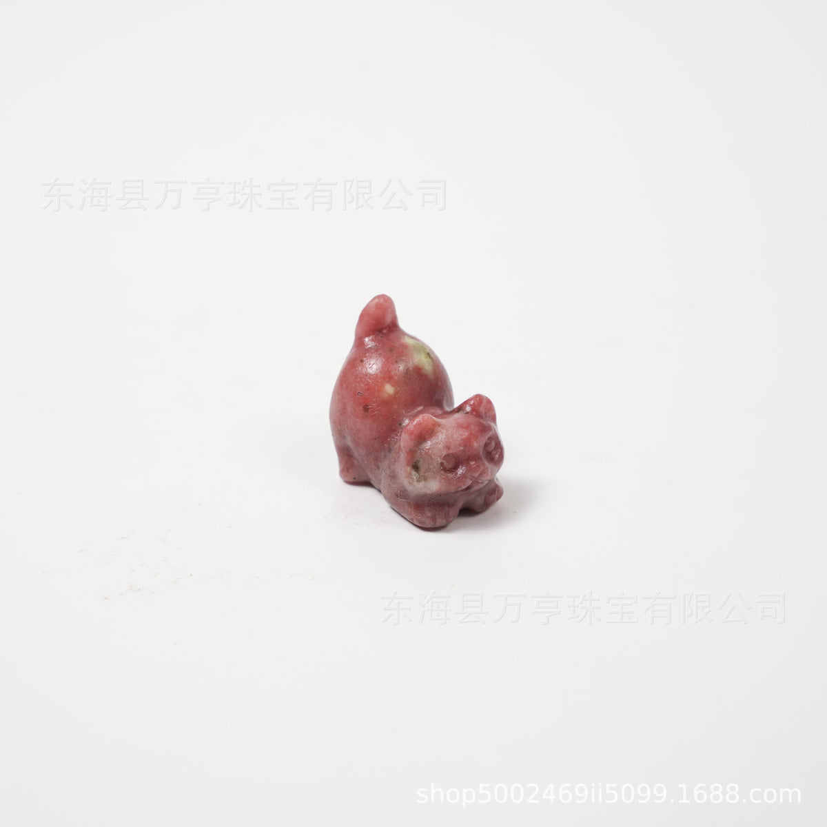 Crystal Kitten水晶翘尾猫天然原石猫咪雕刻件招财猫摆件小猫装饰