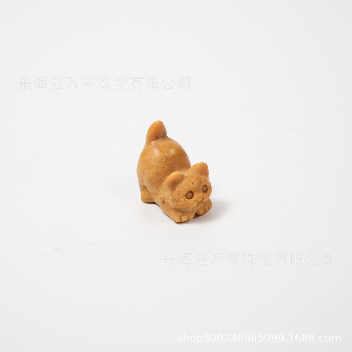Crystal Kitten水晶翘尾猫天然原石猫咪雕刻件招财猫摆件小猫装饰