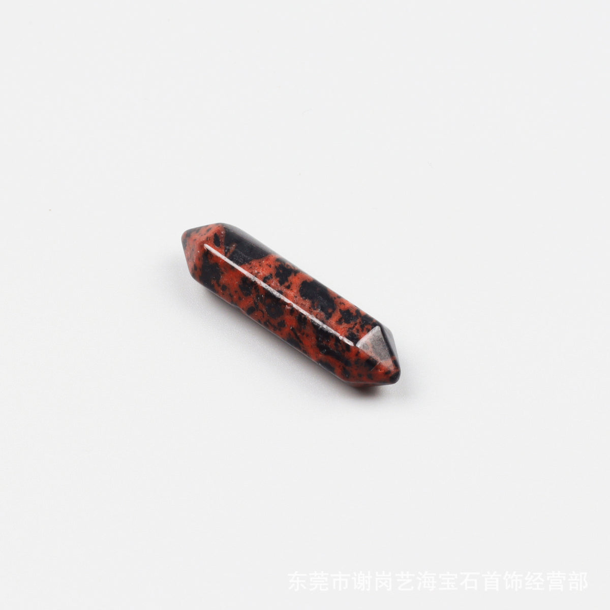 厂家直销天然水晶双尖六角柱 玉石裸石打磨吊坠小饰品配件
