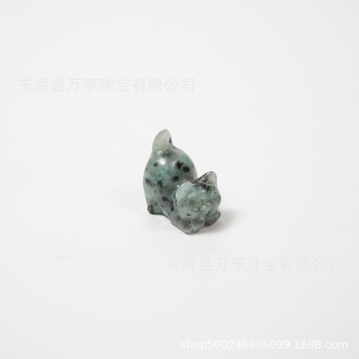 Crystal Kitten水晶翘尾猫天然原石猫咪雕刻件招财猫摆件小猫装饰