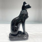 Black stone big cat carving Egyptian cat