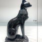 Black stone big cat carving Egyptian cat