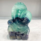Fluorite hand carving snake vivid ones