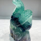 Fluorite hand carving snake vivid ones